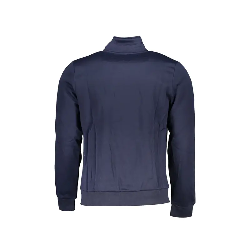 Felpa Uomo Blu Zip Felpata Logo miniatura 2