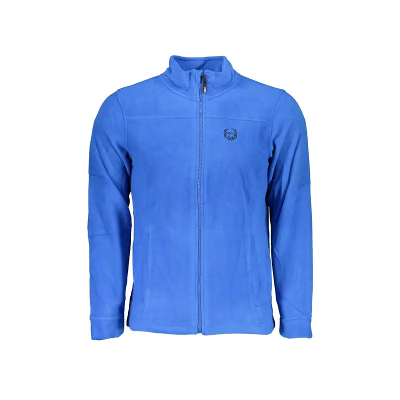 Felpa Uomo Blu Zip Logo