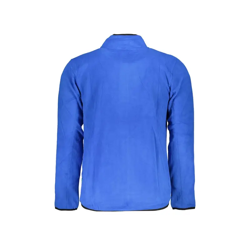 Felpa Uomo Blu Zip Pile Logo miniatura 2
