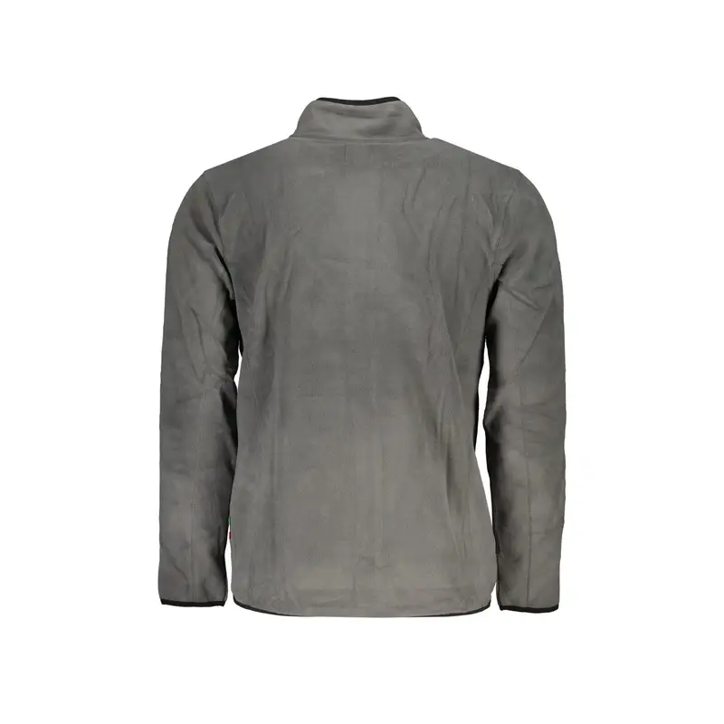 Felpa Uomo Grigio Zip Pile Logo miniatura 2