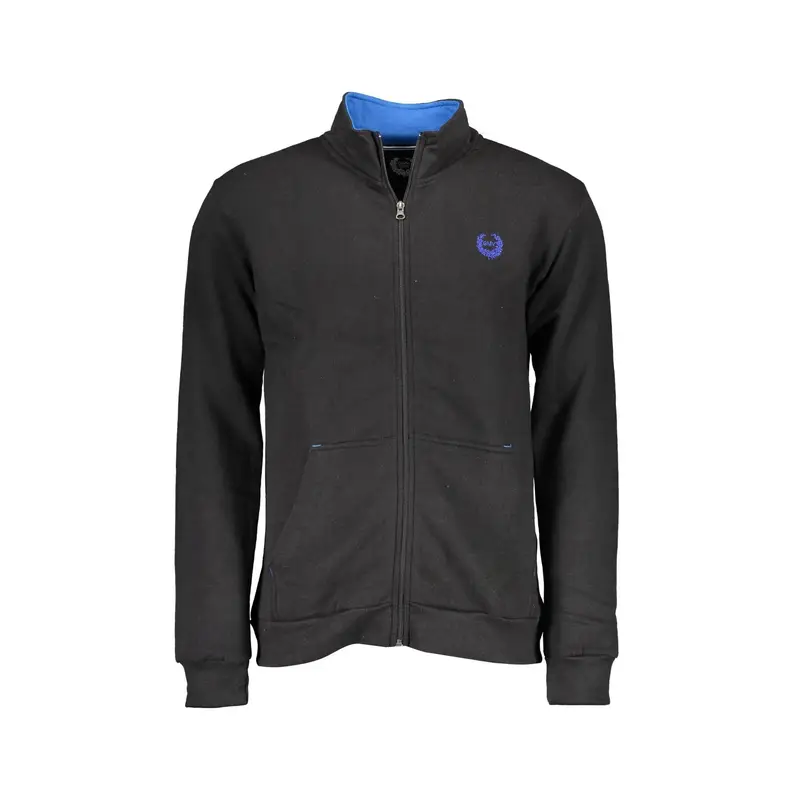 Felpa Uomo Nero Zip Logo