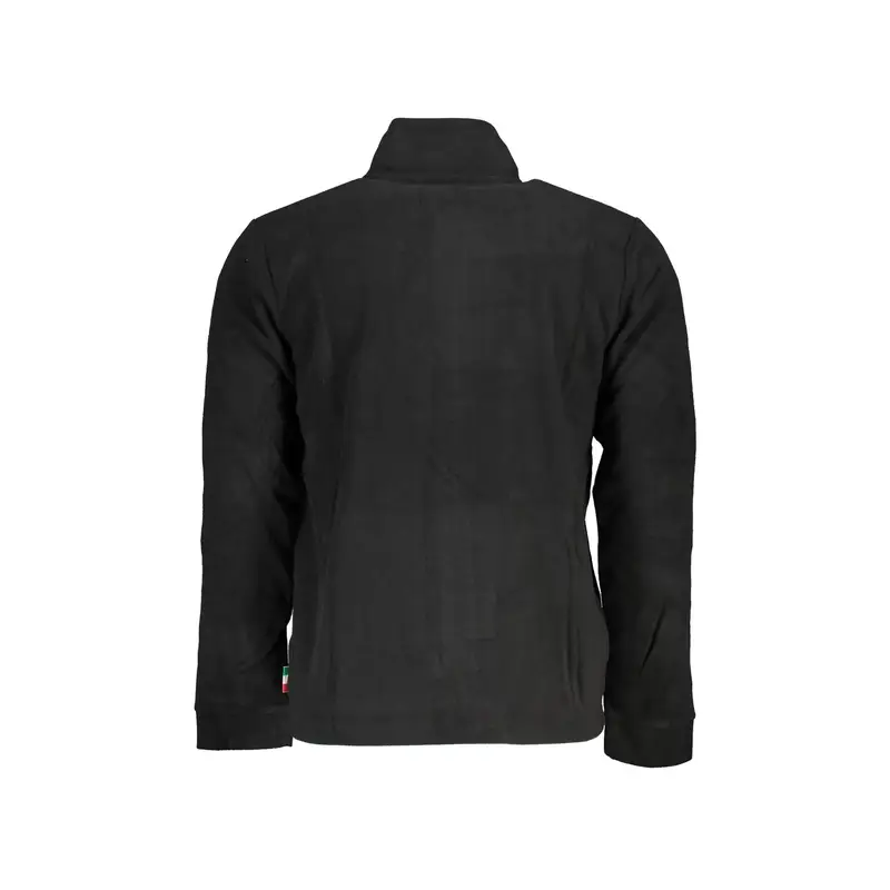 Felpa Uomo Nero Zip Pile Logo miniatura 2