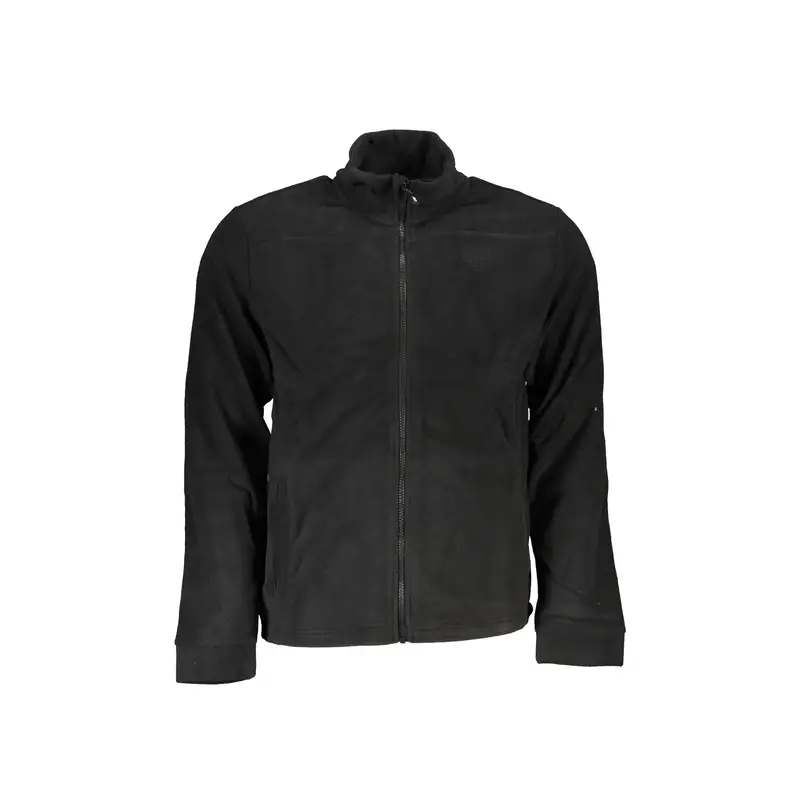 Felpa Uomo Nero Zip Pile Logo