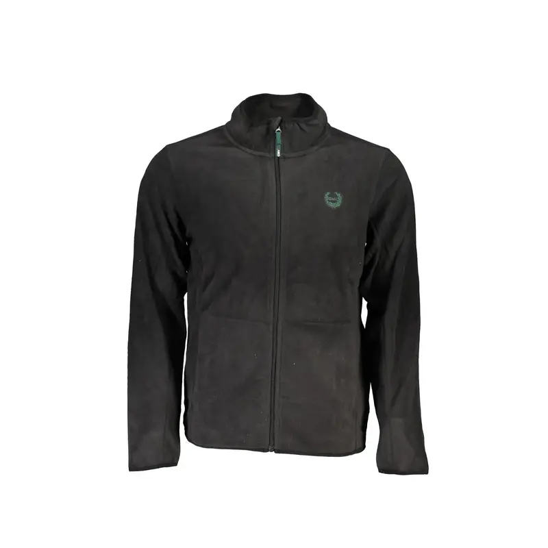 Felpa Uomo Nero Zip Pile Logo
