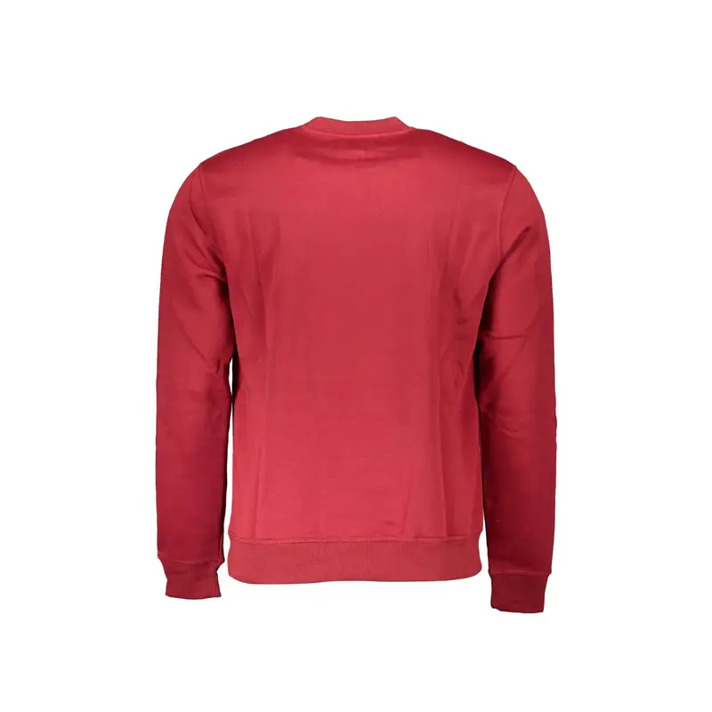 Felpa Uomo Rosso Girocollo Felpata Logo miniatura 2