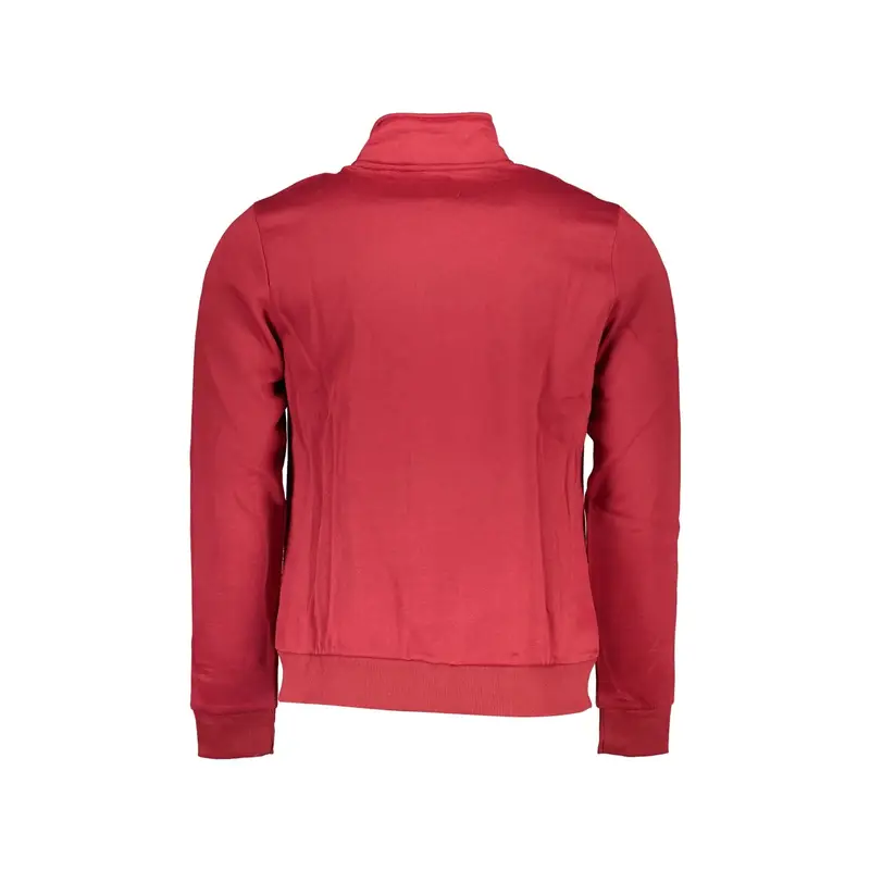 Felpa Uomo Rosso Zip Felpata Logo miniatura 2