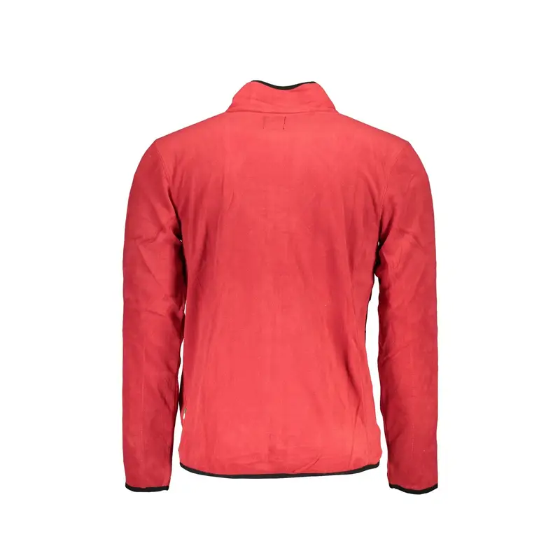Felpa Uomo Rosso Zip Pile Logo miniatura 2