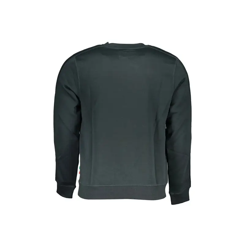 Felpa Uomo Verde Girocollo Felpata Ricamo Logo miniatura 2