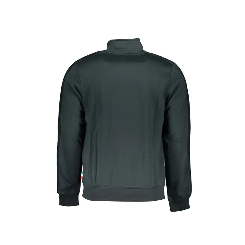 Felpa Uomo Verde Zip Felpata Logo miniatura 2