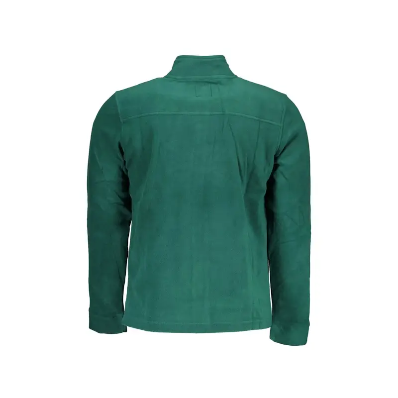 Felpa Uomo Verde Zip Logo miniatura 2