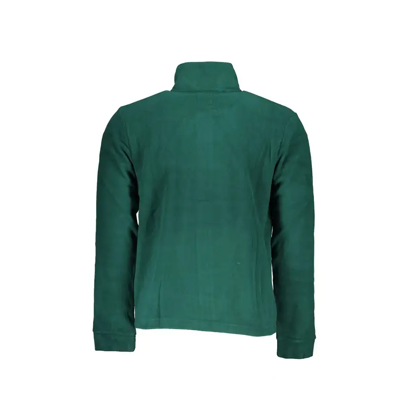 Felpa Uomo Verde Zip Pile Logo miniatura 2