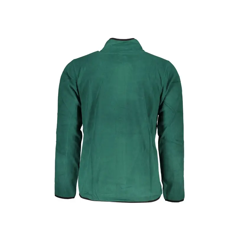 Felpa Uomo Verde Zip Pile Logo miniatura 2
