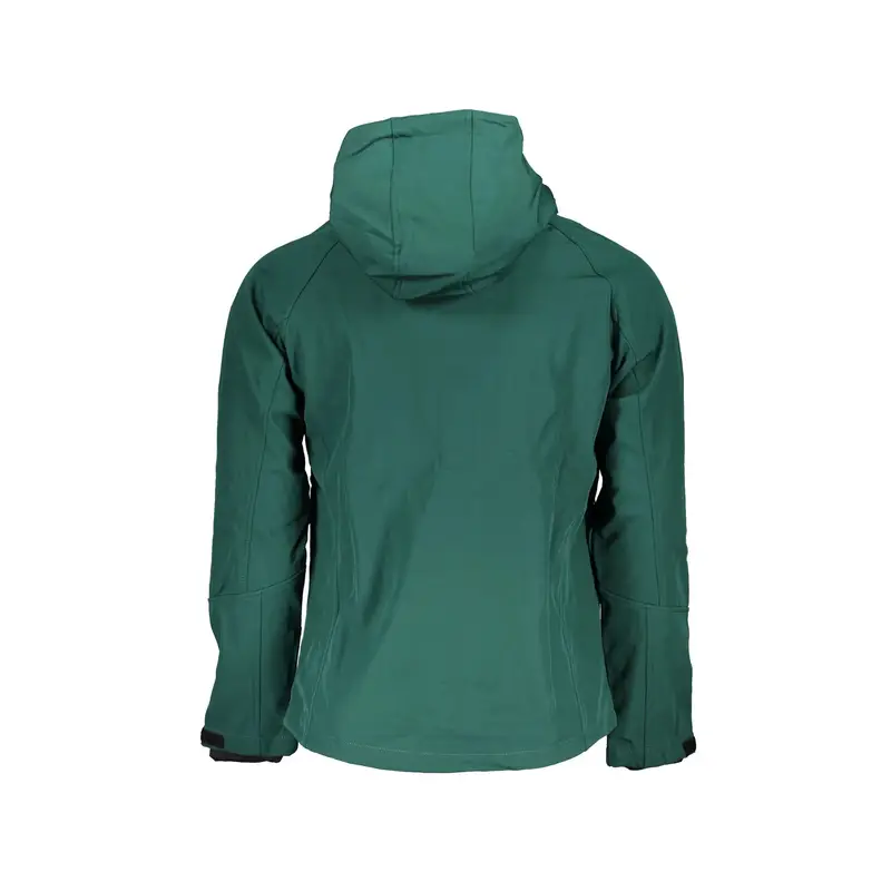 Giubbotto Maniche Lunghe Uomo Verde Cappuccio Removibile miniatura 2