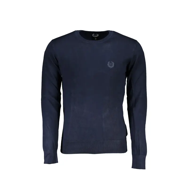 Maglia Uomo Blu Girocollo Maniche Lunghe Logo