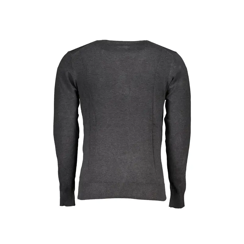 Maglia Uomo Grigia Girocollo Maniche Lunghe Logo Grigio miniatura 2