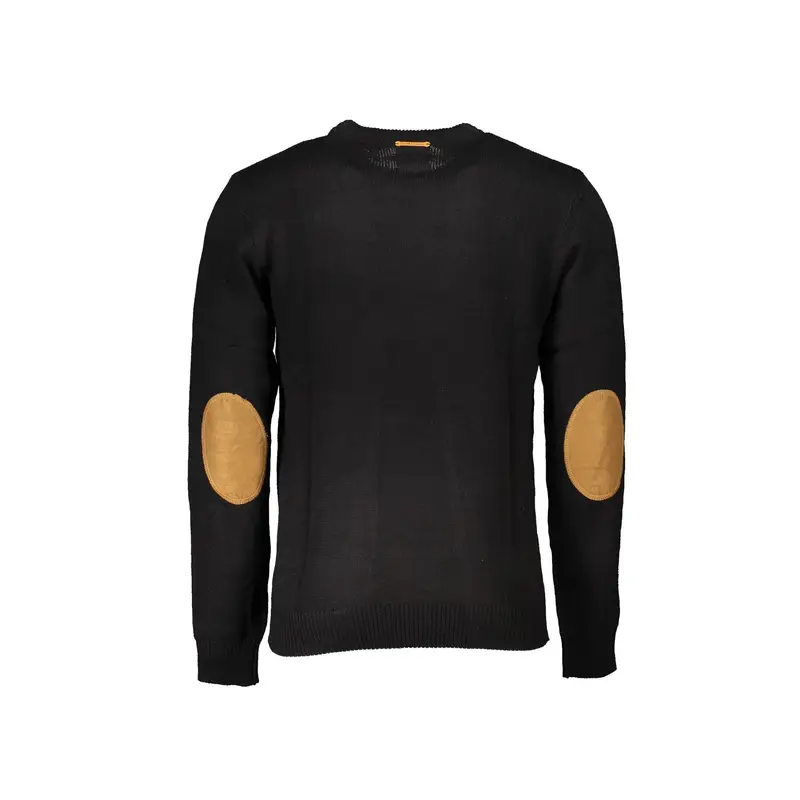 Maglia Uomo Nera Girocollo Maniche Lunghe Logo Nero miniatura 2