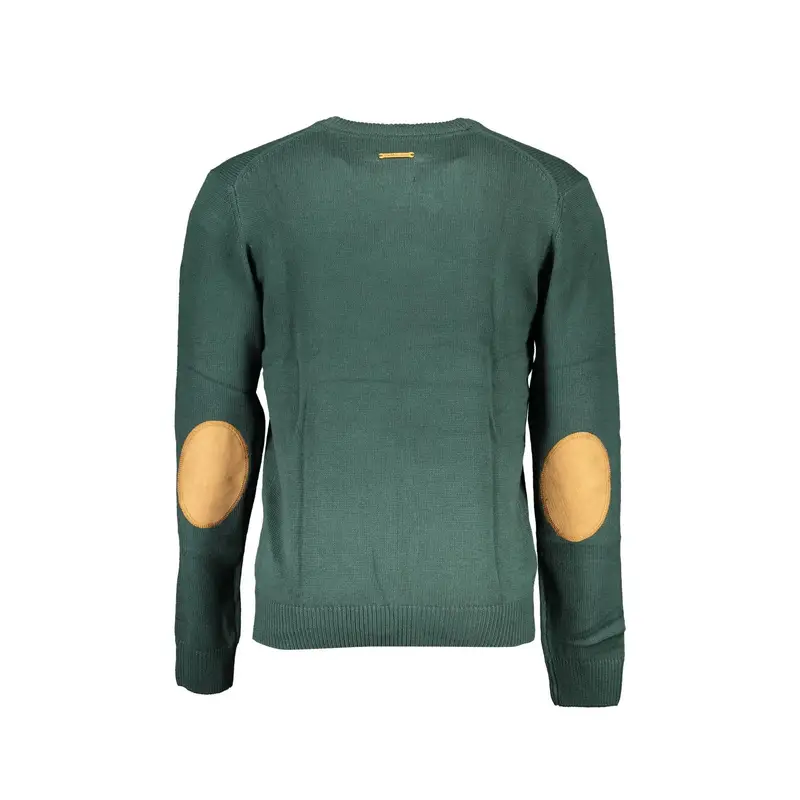 Maglia Uomo Verde Girocollo con Ricamo e Logo miniatura 2