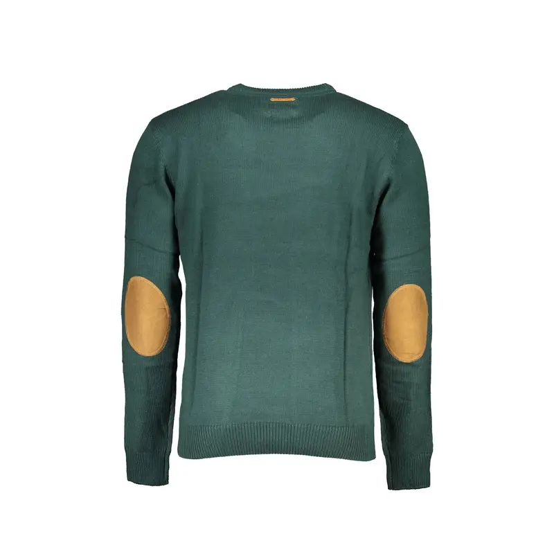 Maglia Uomo Verde Girocollo Maniche Lunghe Logo miniatura 2