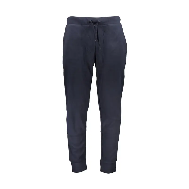 Pantalone Tuta Uomo Blu Pile Elastico Ricamo Logo