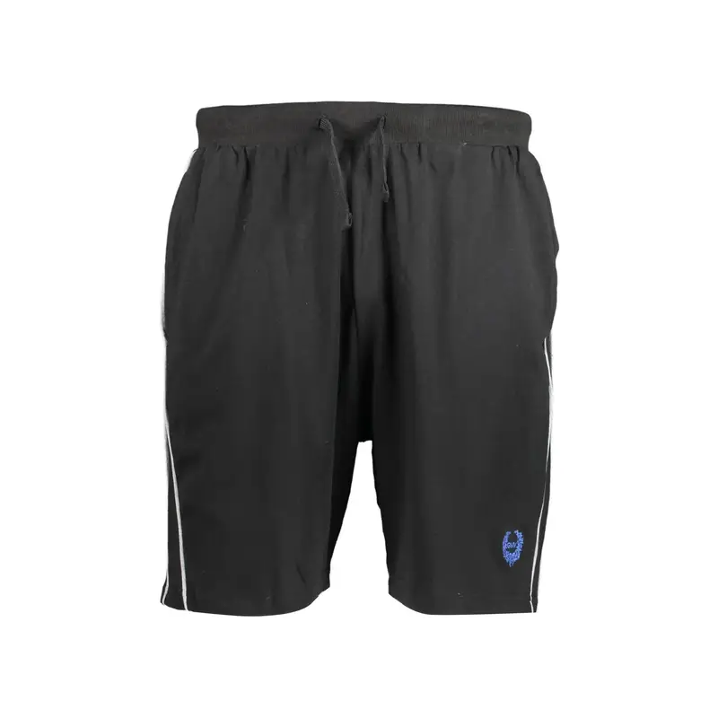 Gian Marco Venturi Pantaloni Corti Uomo Nero con Ricamo