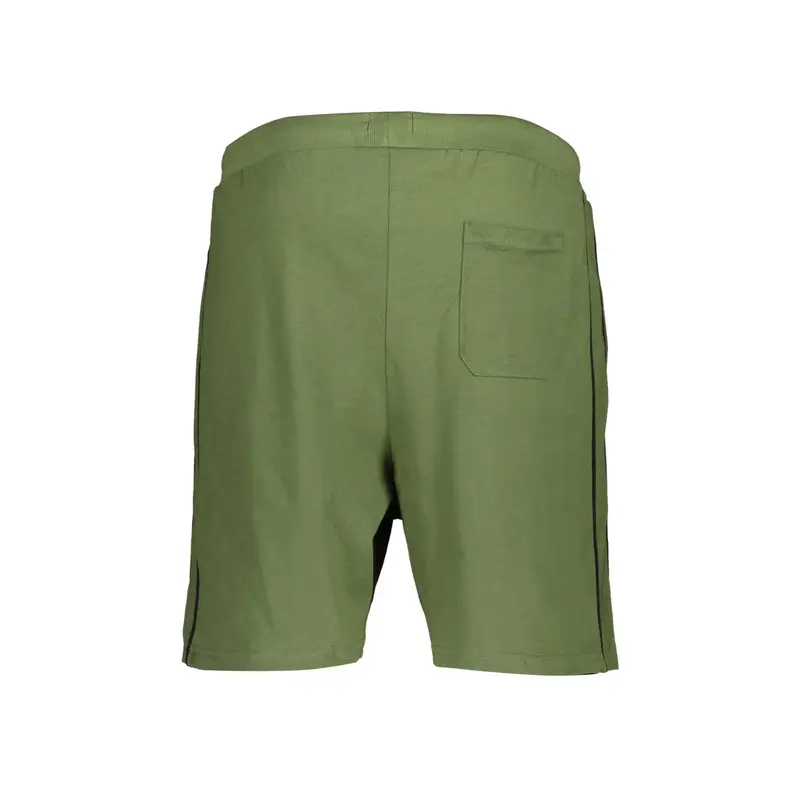 Gian Marco Venturi Pantaloni Corti Uomo Verde Militare con Ricamo miniatura 2