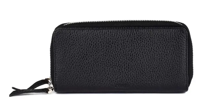 Portafoglio donna due zip Gianfranco Corti Alce 8877 Nero