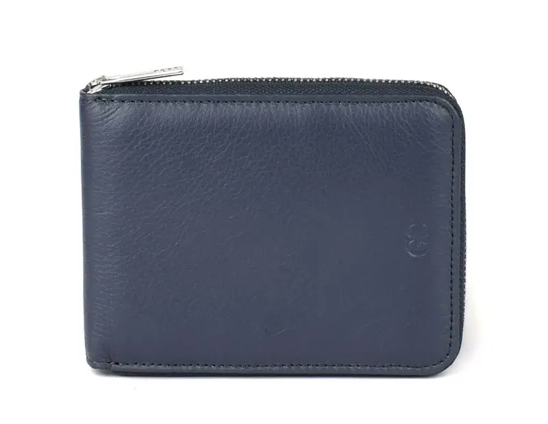Portafoglio uomo con zip Gianfranco Corti Wild 4412 Navy
