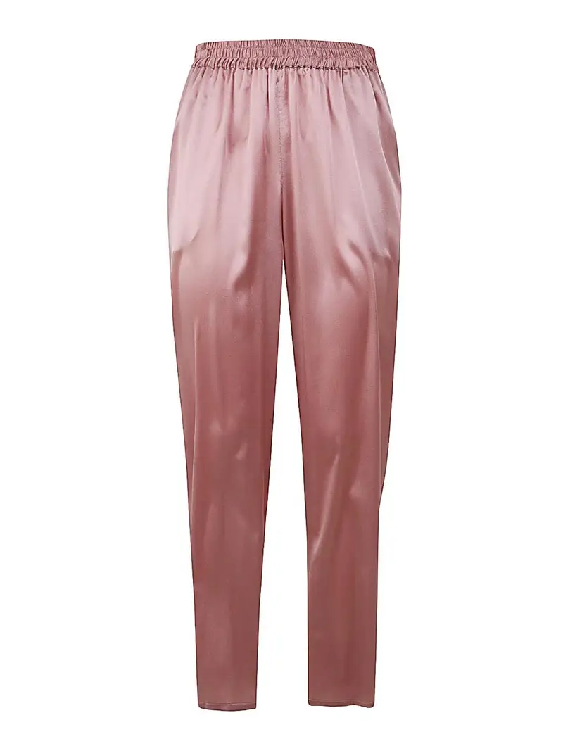Pantaloni Mila in vita elastica Rosa