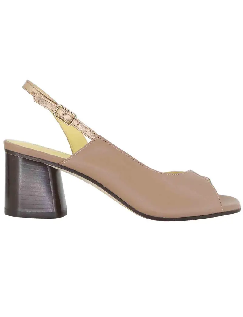 Gianmarco Sorelli Sandali slingback donna in pelle cuoio tacco alto Donna 3007 6