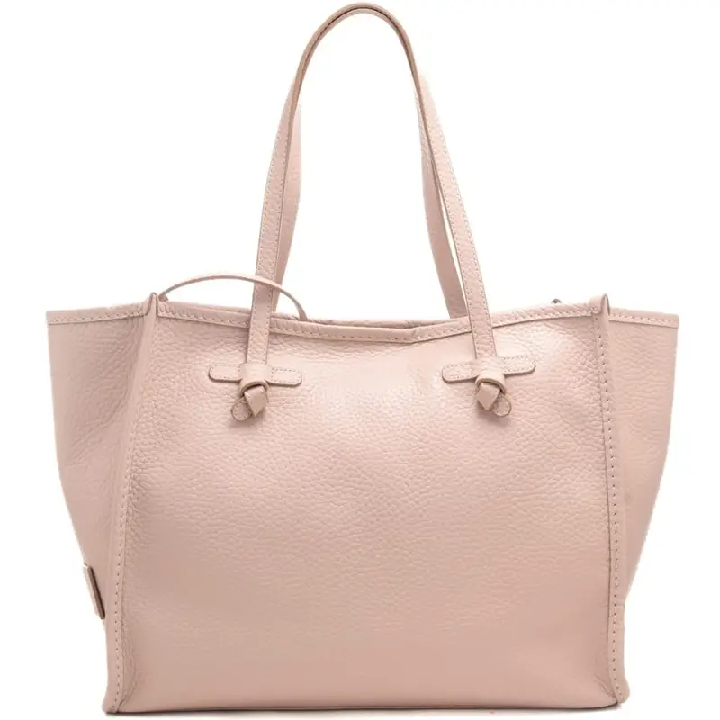 borsa a spalla da donna marcella grande in vera pelle rosa chiaro
