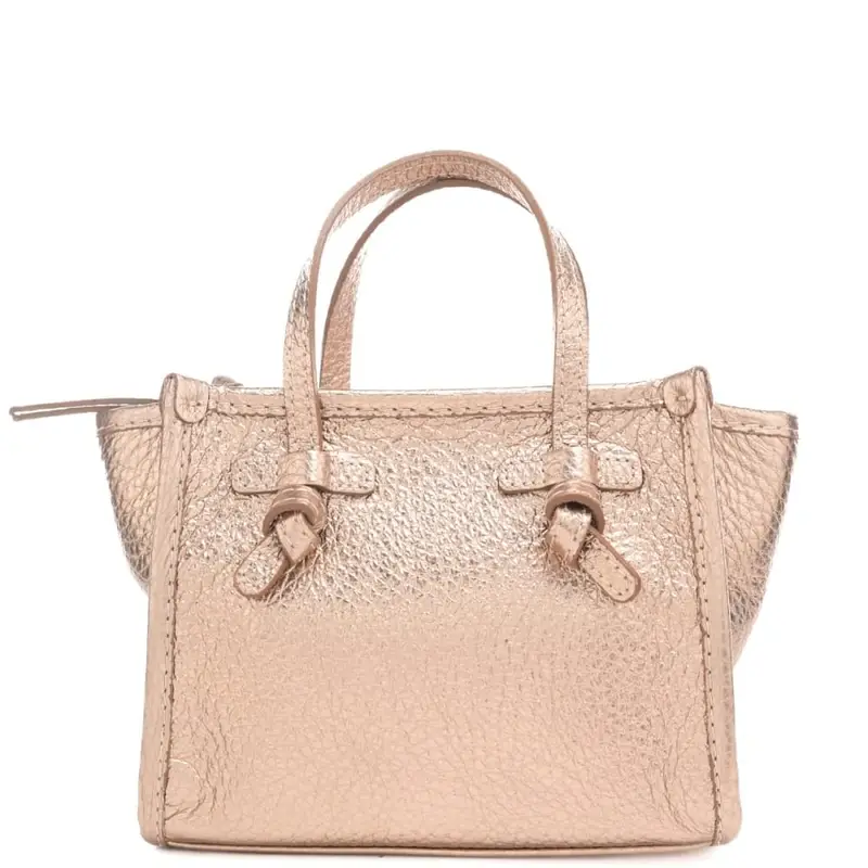 borsa a spalla da donna miss marcella in vera pelle platino