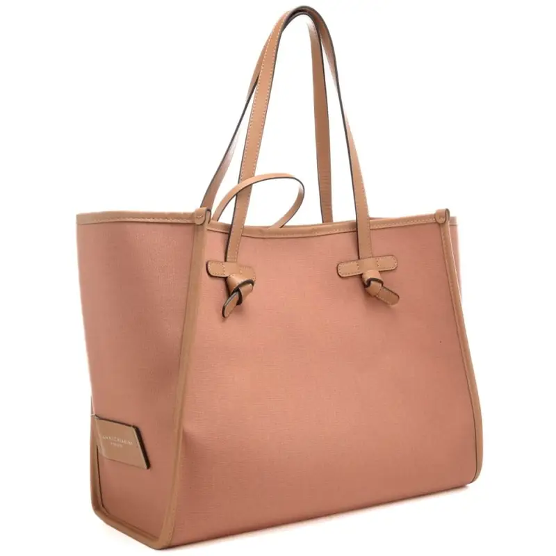 borsa a spalla marcella con doppio manico rosa cipria miniatura 3