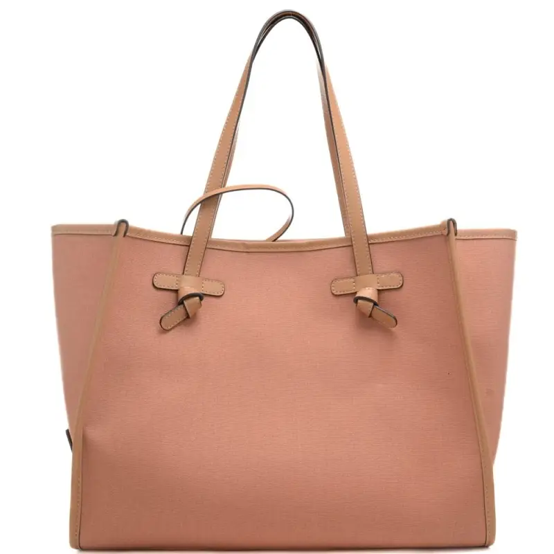 borsa a spalla marcella con doppio manico rosa cipria