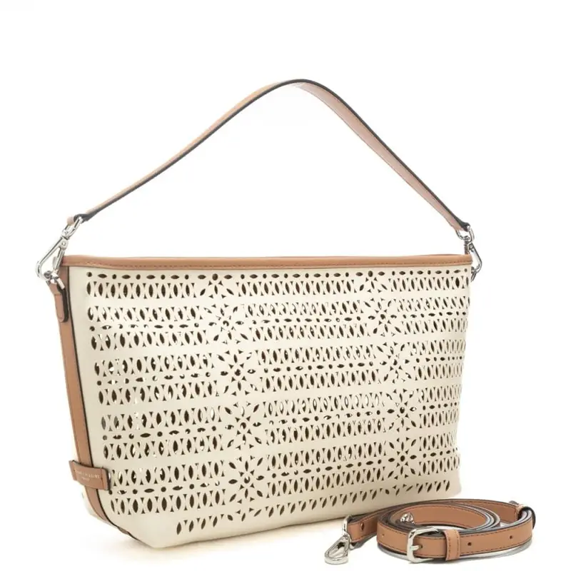 borsa da donna mashup in canvas laserato panna corda miniatura 2