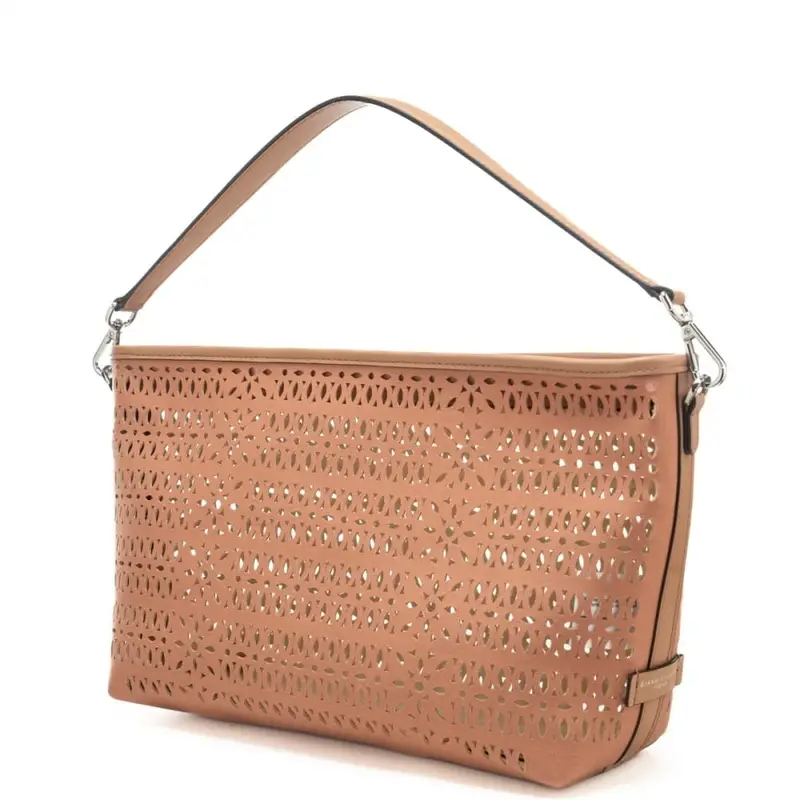 borsa da donna mashup in canvas laserato rosa antico miniatura 3