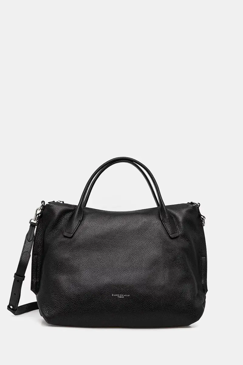 borsa in pelle scamosciata CINDY colore nero BS.11700.CM