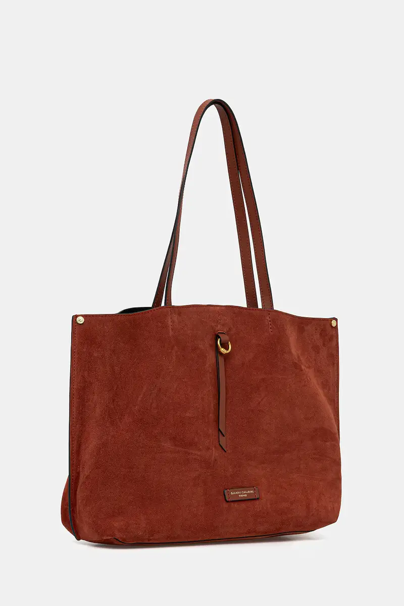 borsa in pelle scamosciata EGLE colore marrone BS.11485.CM Arancione miniatura 2