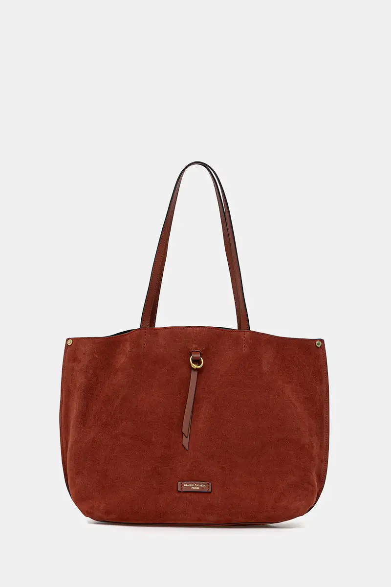 borsa in pelle scamosciata EGLE colore marrone BS.11485.CM Arancione