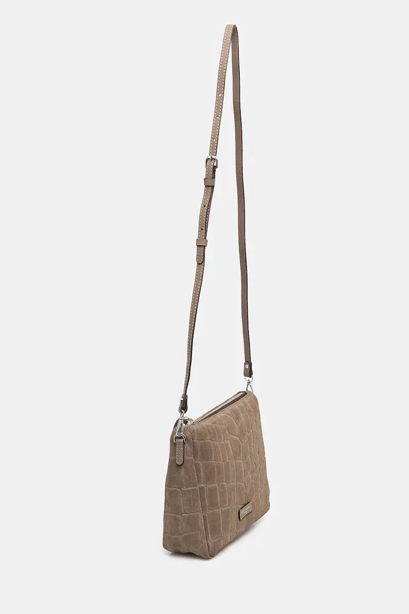 borsa in pelle scamosciata NORA POUCH colore marrone BS 10225 CM-PL Verde miniatura 2