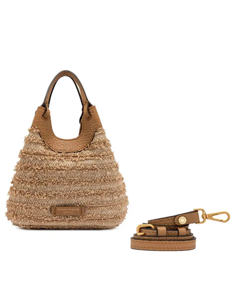 Gianni Chiarini Borse donna Dua in paglia e pelle naturale Donna BS11118 DS 0422 FROU