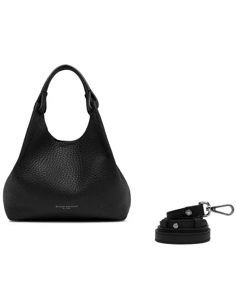 Borse Dua in pelle martellata nera Donna BS9719 12565 RNGDBL