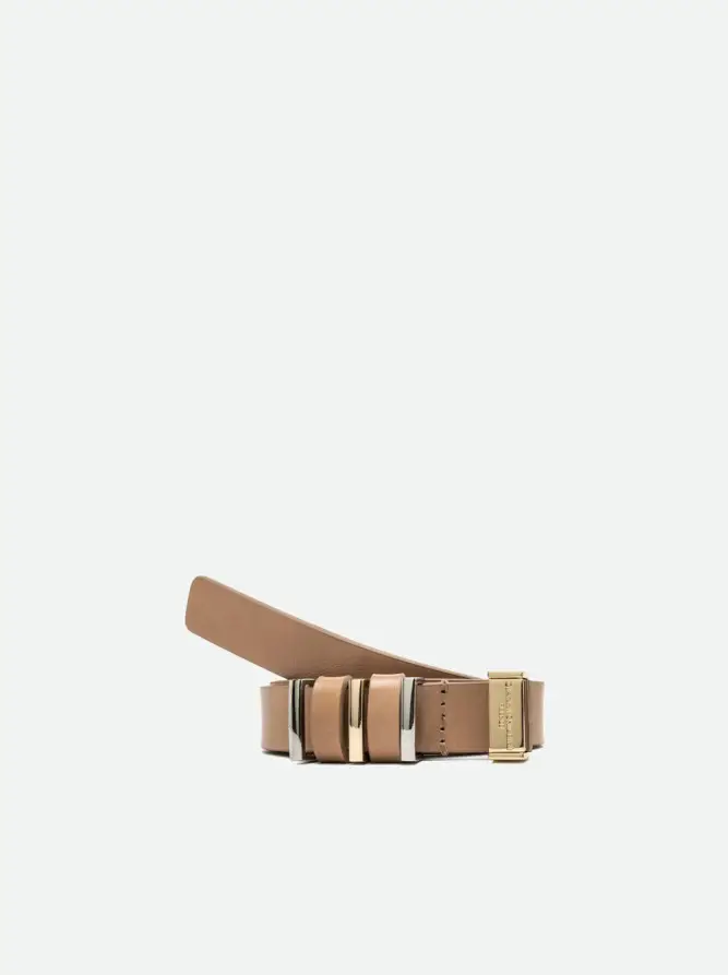 CINTURA IN PELLE 2 CM CUOIO miniatura 2