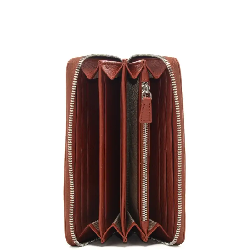 portafoglio grande da donna grain rosso pompeiano miniatura 3