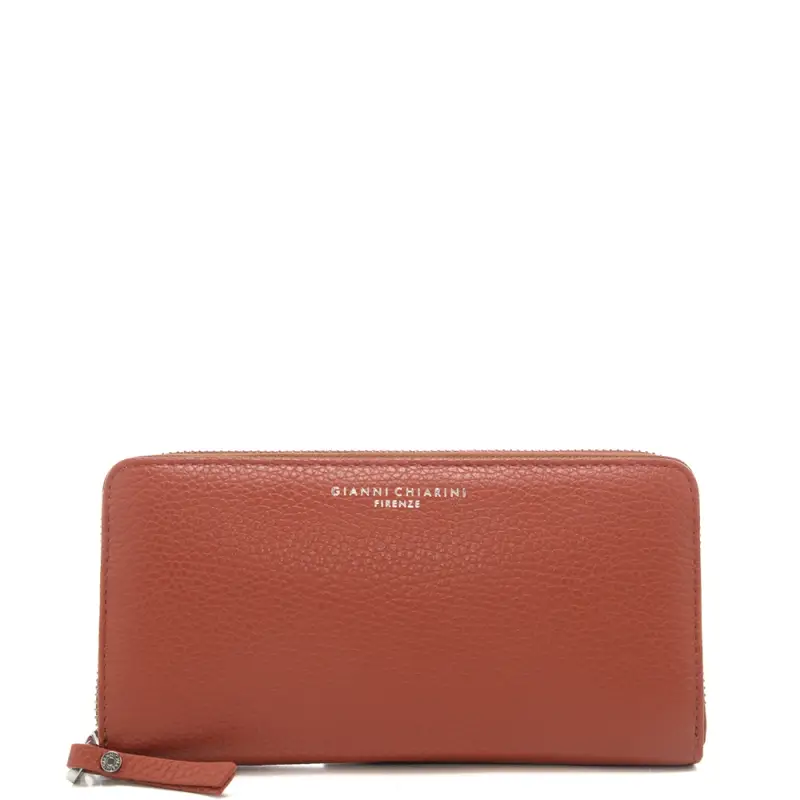 portafoglio grande da donna grain rosso pompeiano