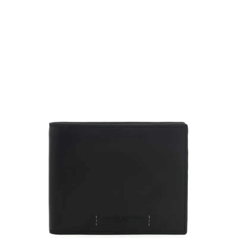 Gianni Chiarini portafoglio orizzontale in pelle con logo impresso nero