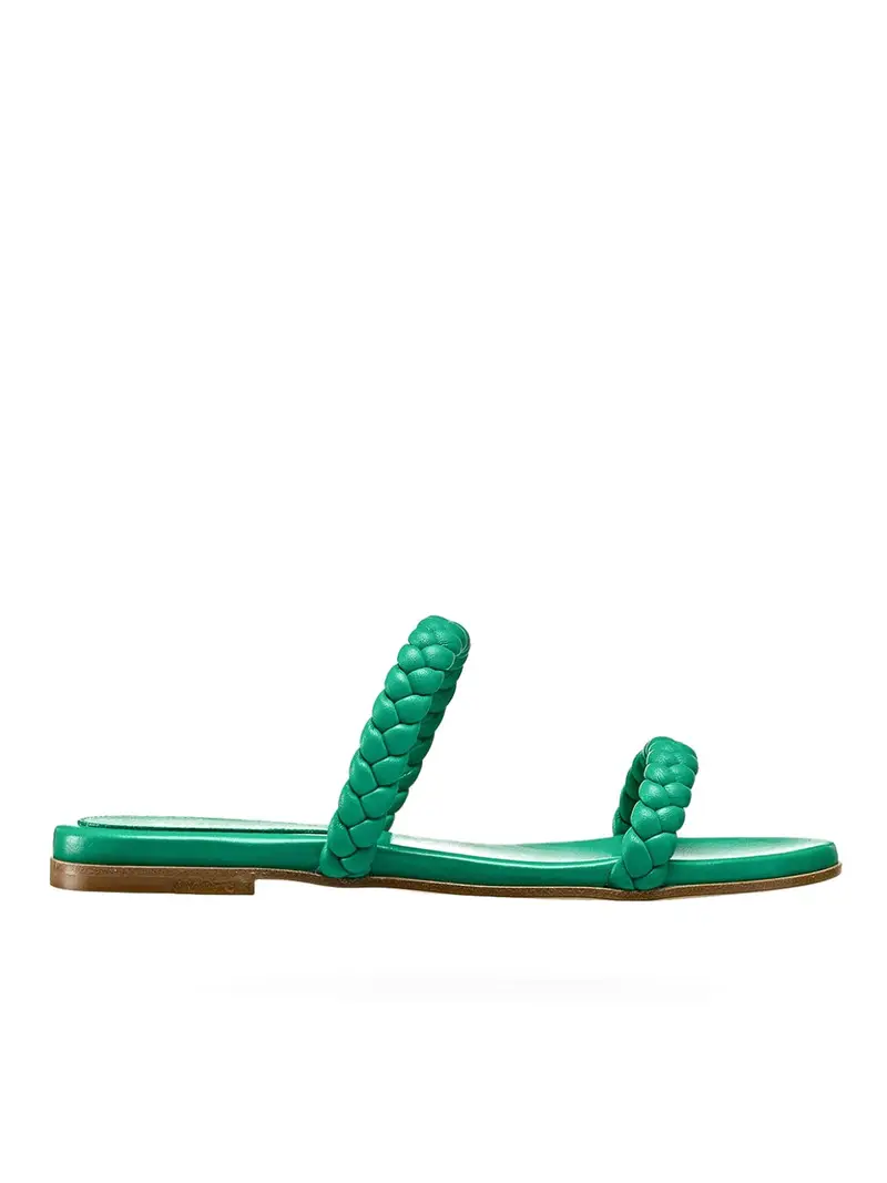 Muli aus leder in grn Rosa