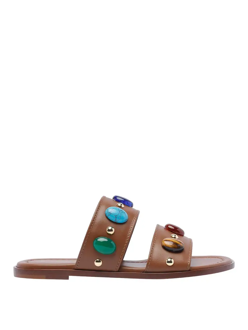 Sandali in pelle Marrone