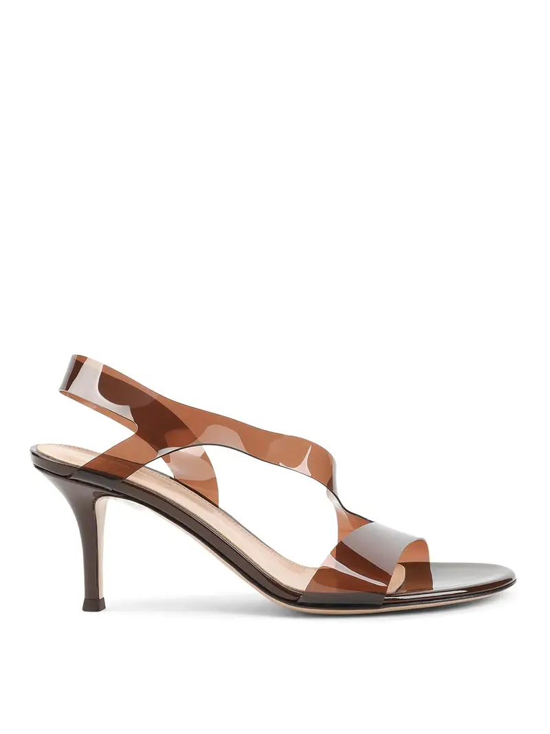 Sandali Metropolis in PVC Marrone