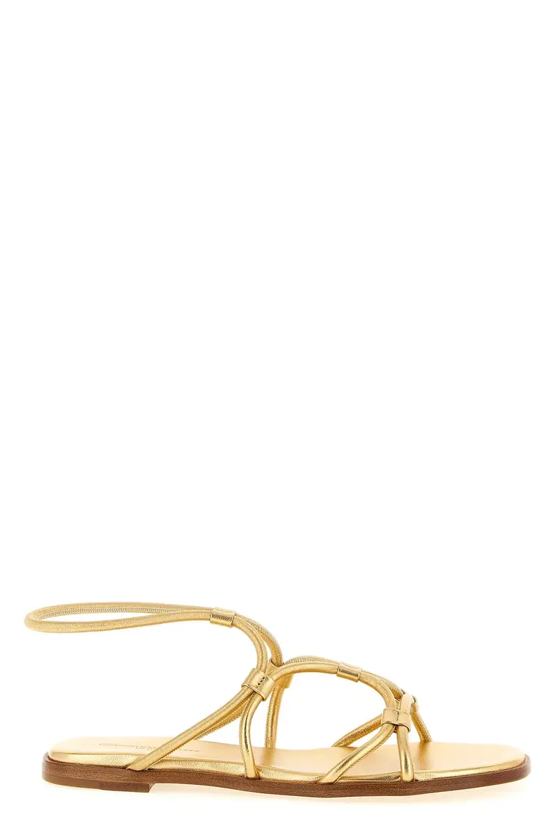 Gianvito Rossi Sandali oro in nappa per donna