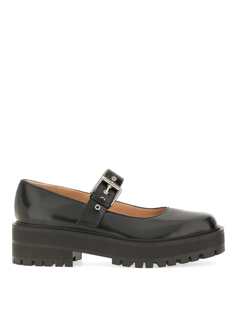 Sandalo in pelle Nero